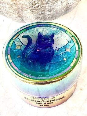 DW HOME CANDLE PHANTOM SANDALWOOD AND ROSE RICHLY SCENTED 3 WICK NEW BLACK CAT